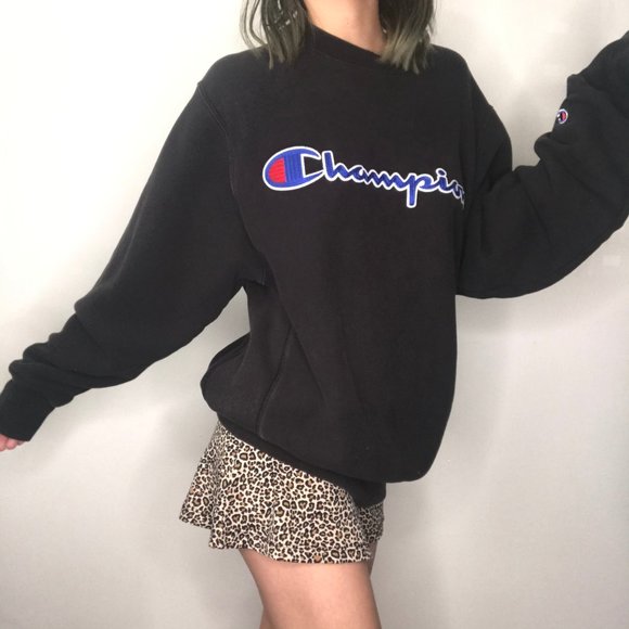 Champion Other - Champion Reverse Weave Black Crewneck